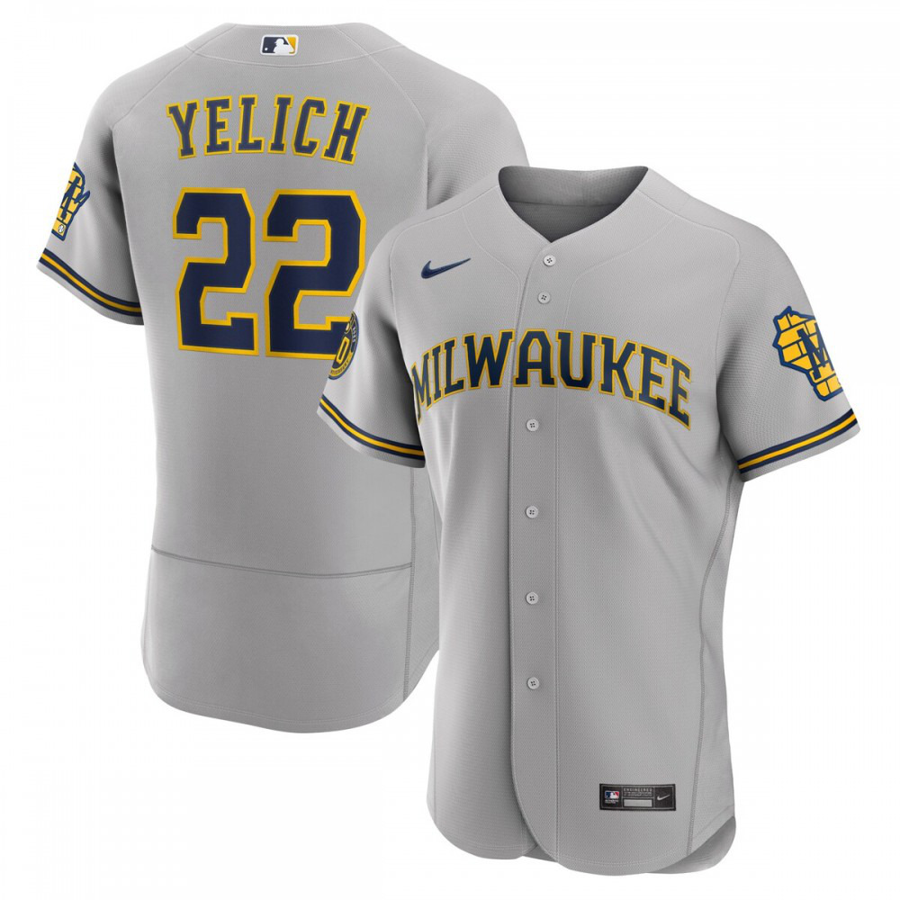Kids' Milwaukee Brewers Gray Player Jersey