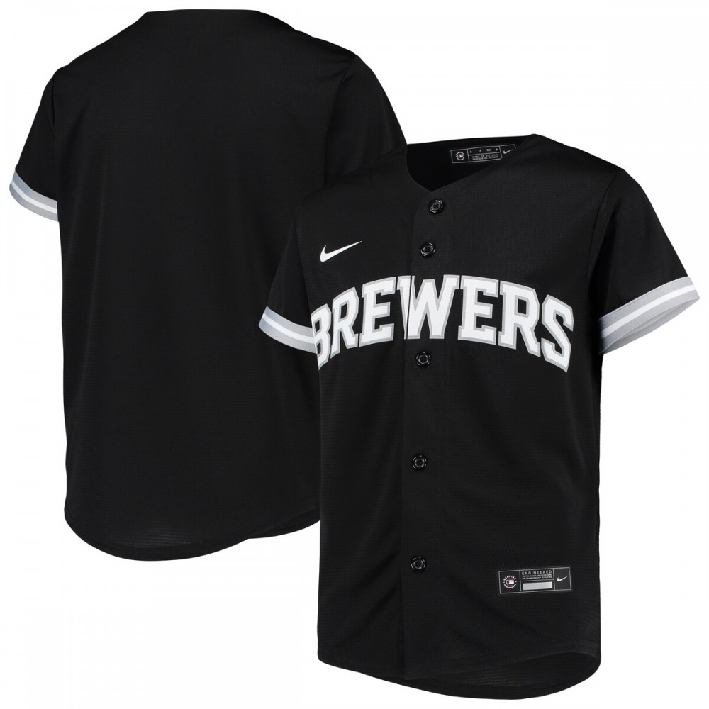 Women's Milwaukee Brewers Black Replica Jersey