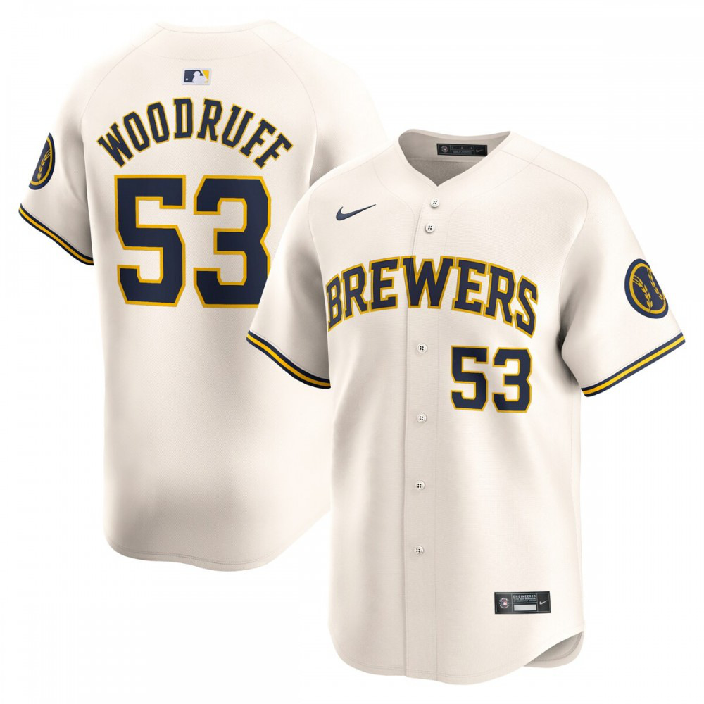 Men's Milwaukee Brewers Cream Limited Jersey