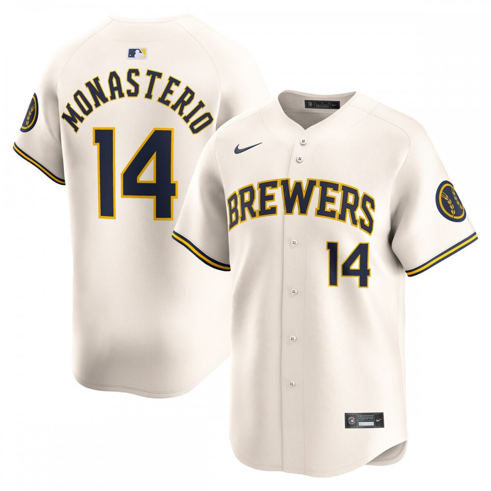 Men's Milwaukee Brewers Cream Limited Jersey