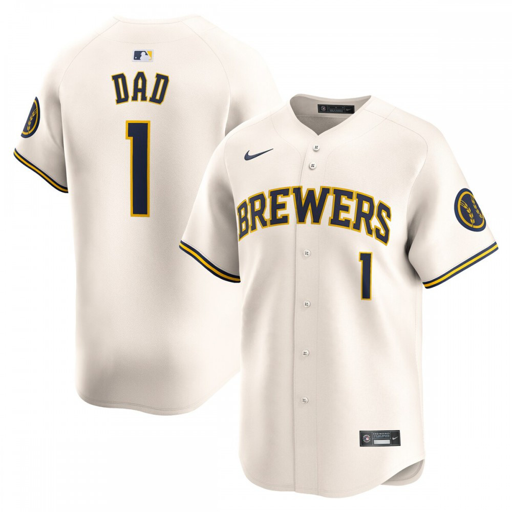 Kids' Milwaukee Brewers Cream Limited Jersey