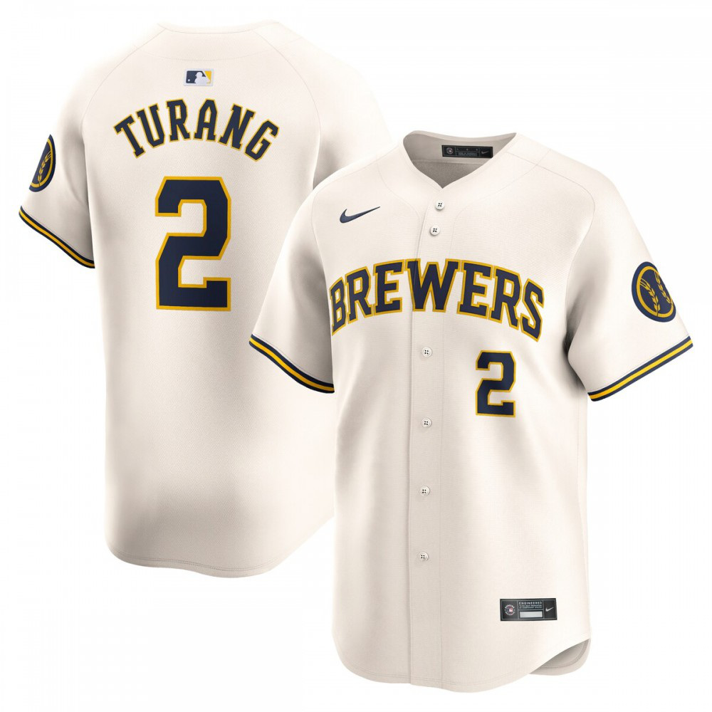 Men's Milwaukee Brewers Cream Limited Jersey