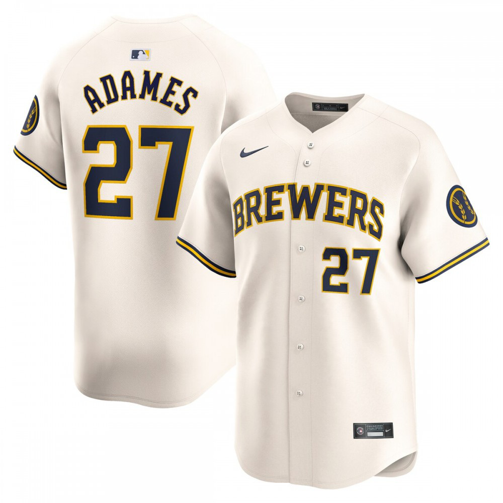 Men's Milwaukee Brewers Cream Limited Jersey