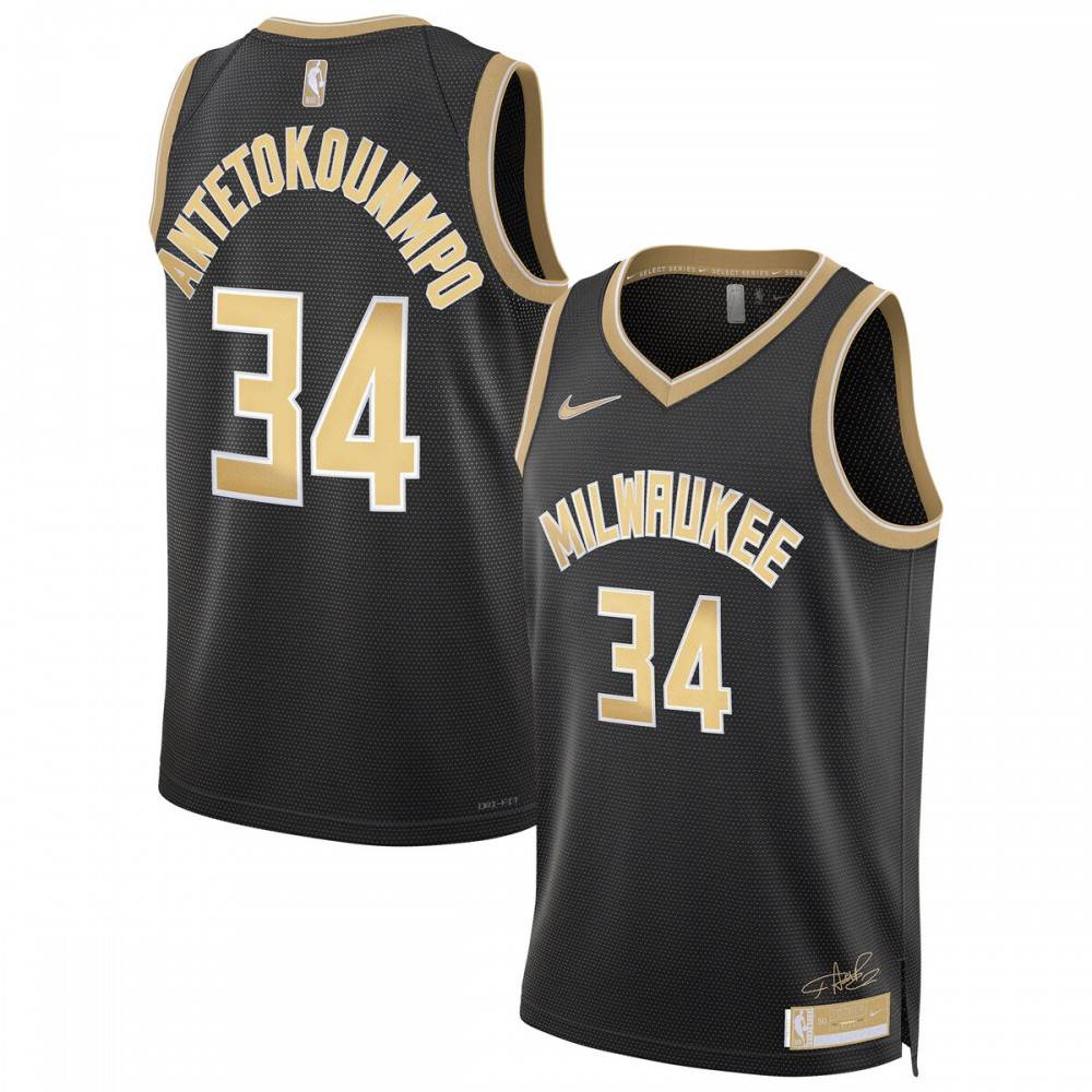 Women's Milwaukee Bucks Black Select Swingman Jersey