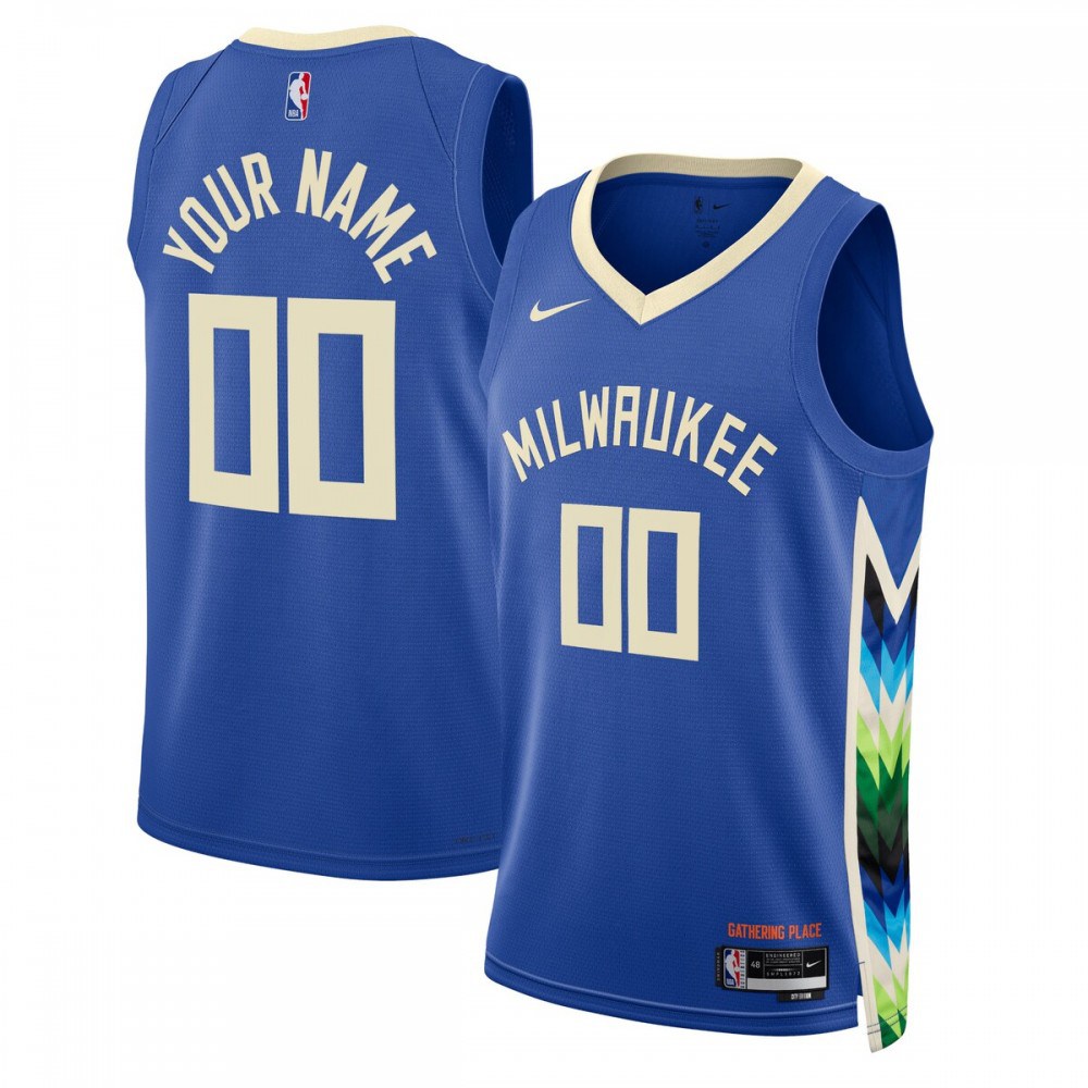 Kids' Milwaukee Bucks 2022/23 Royal City Swingman Jersey