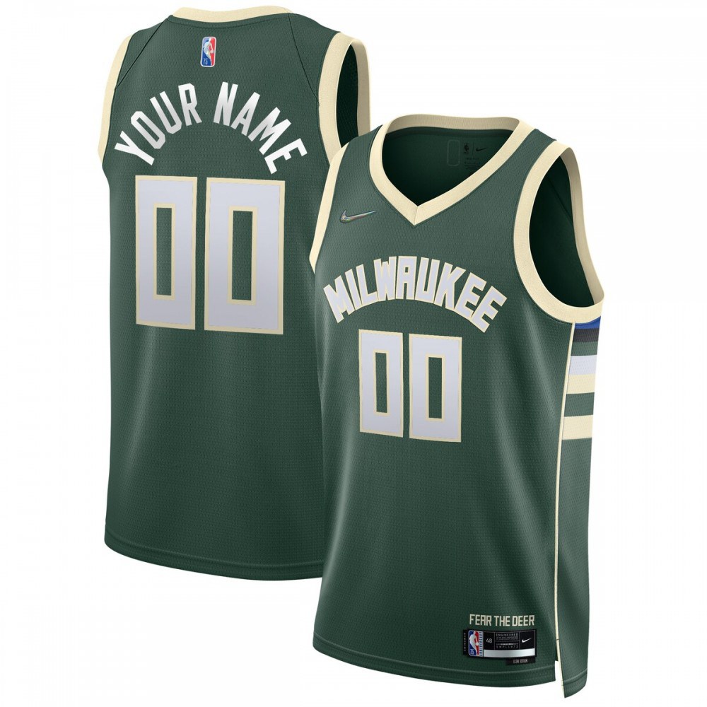 Kids' Milwaukee Bucks 2021/22 Hunter Icon Swingman Jersey
