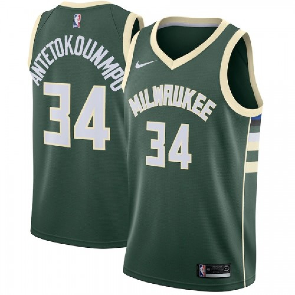 Kids' Milwaukee Bucks Green Icon Swingman Jersey