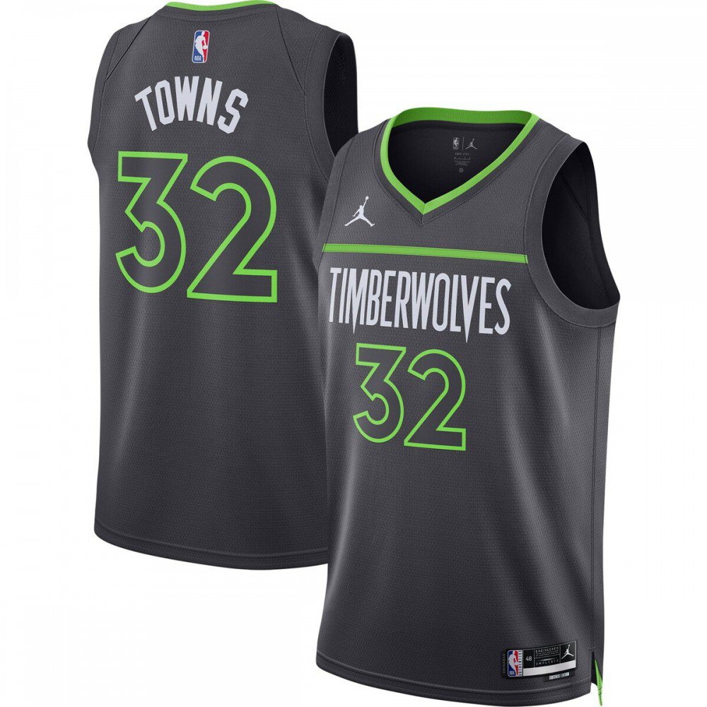 Men's Minnesota Timberwolves 2022/23 Black Statement Swingman Jersey