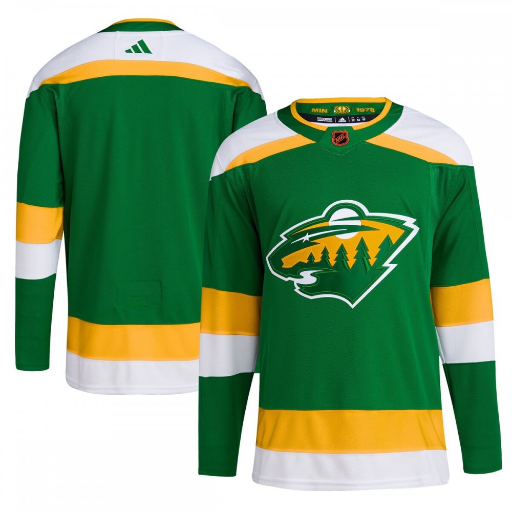 Men's Minnesota Wild Green Retro Jersey