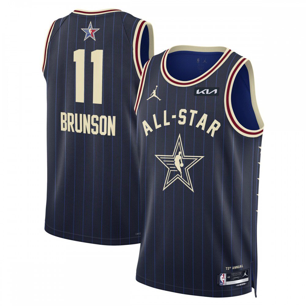 Kids' Jalen Brunson Jordan 2024 Navy Swingman Jersey
