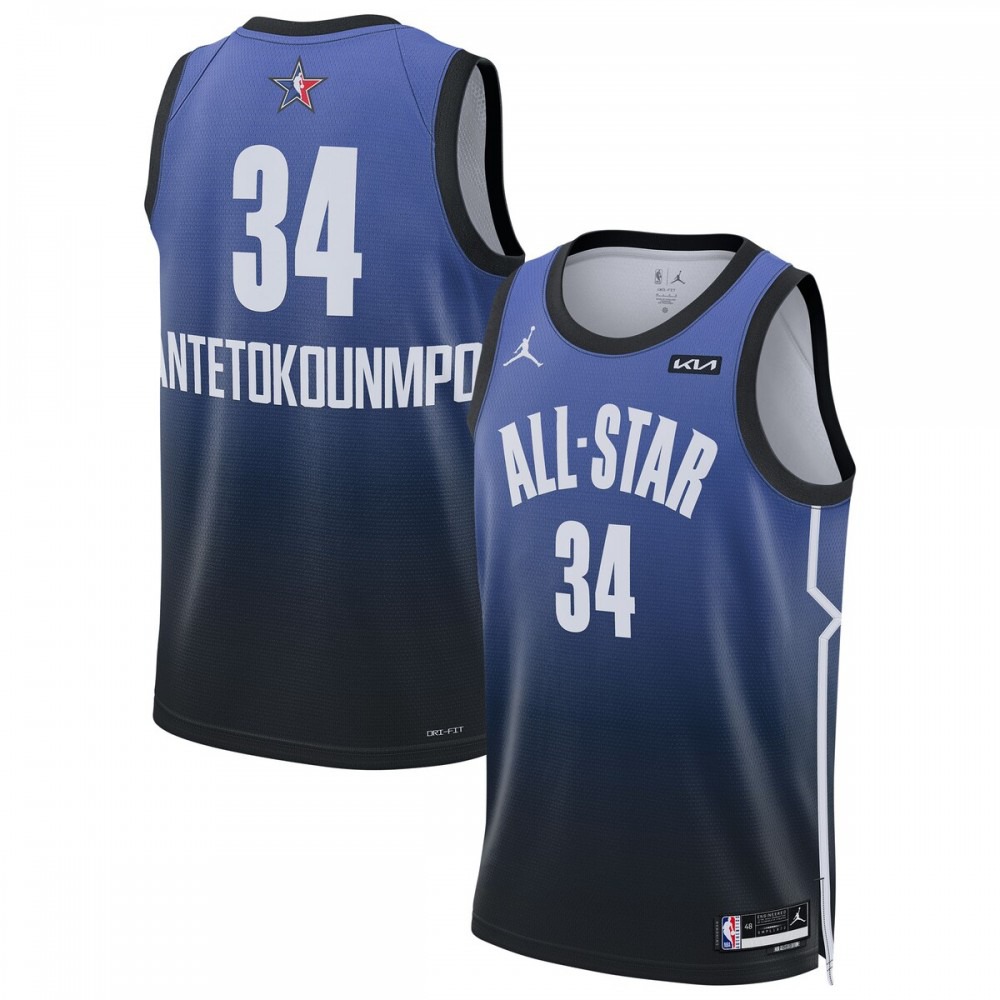 Men's Giannis Antetokounmpo Jordan 2023 Blue Swingman Jersey