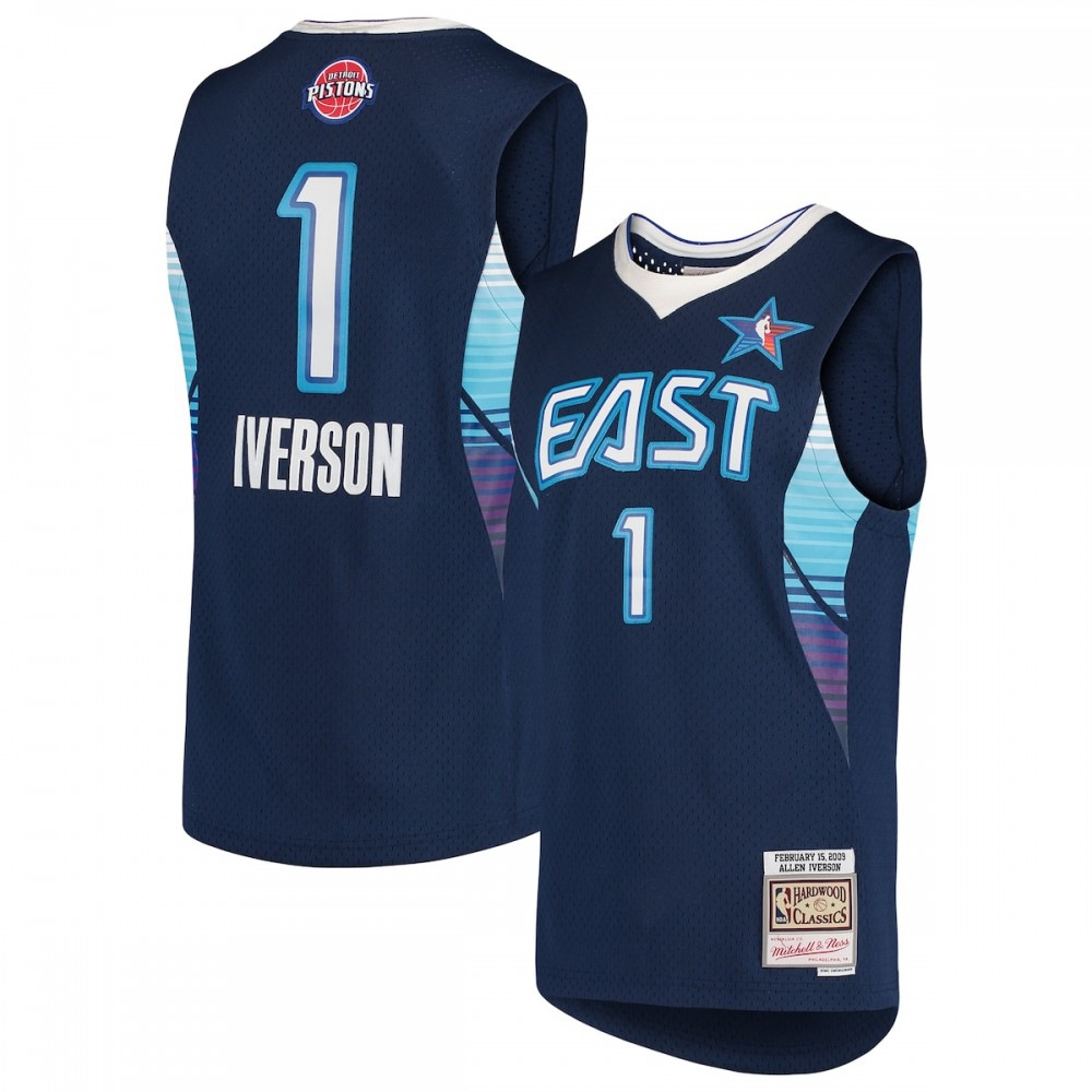 Men's Allen Iverson Eastern Navy Throwback Swingman Jersey