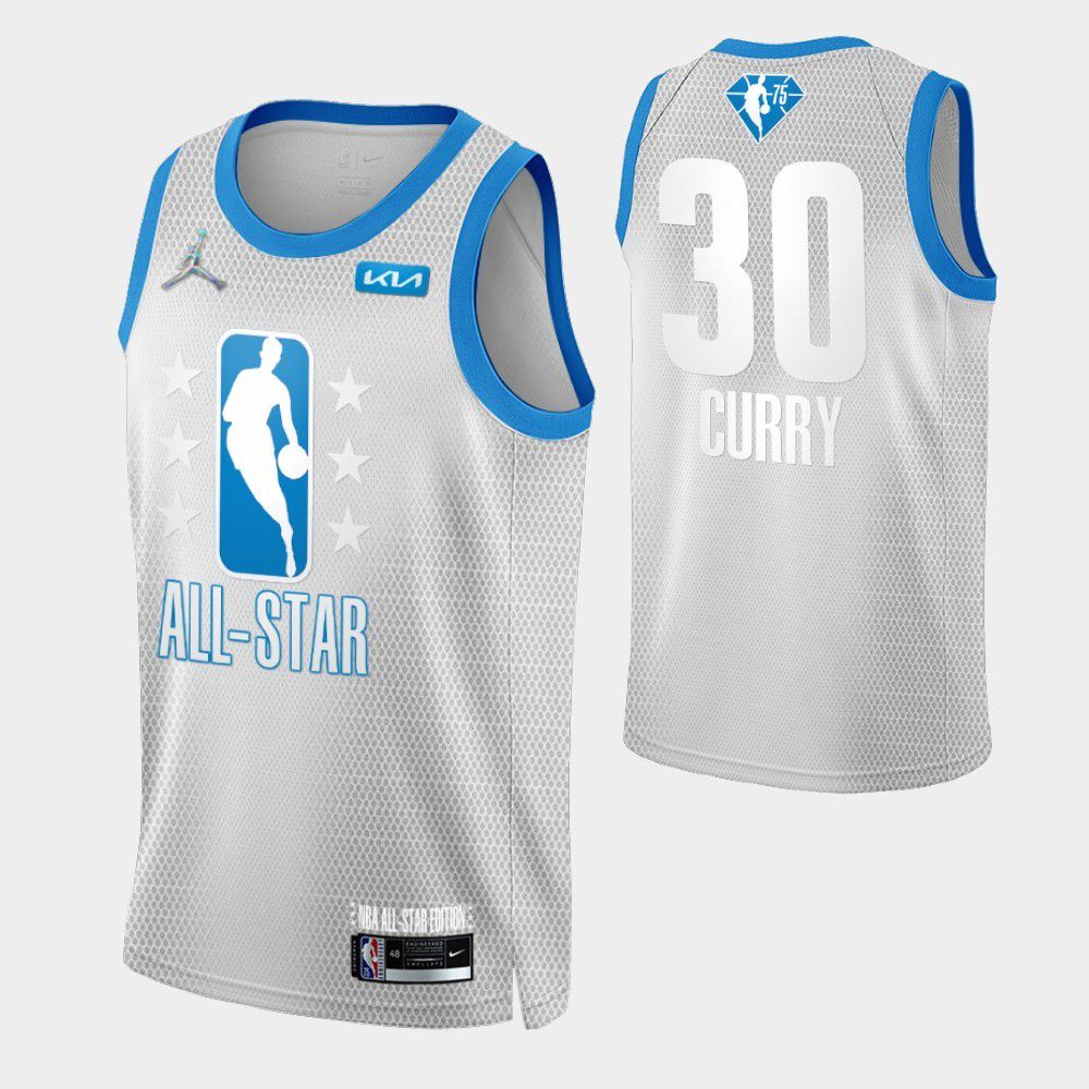 Kids' Stephen Curry Jordan 2022 Gray Swingman Jersey