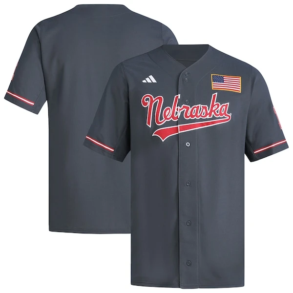 Kids' Nebraska Huskers Gray Replica Jersey