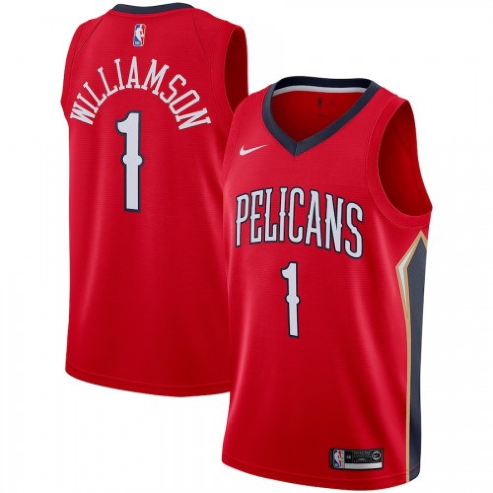 Women's New Orleans Pelicans Red Statement Swingman Jersey
