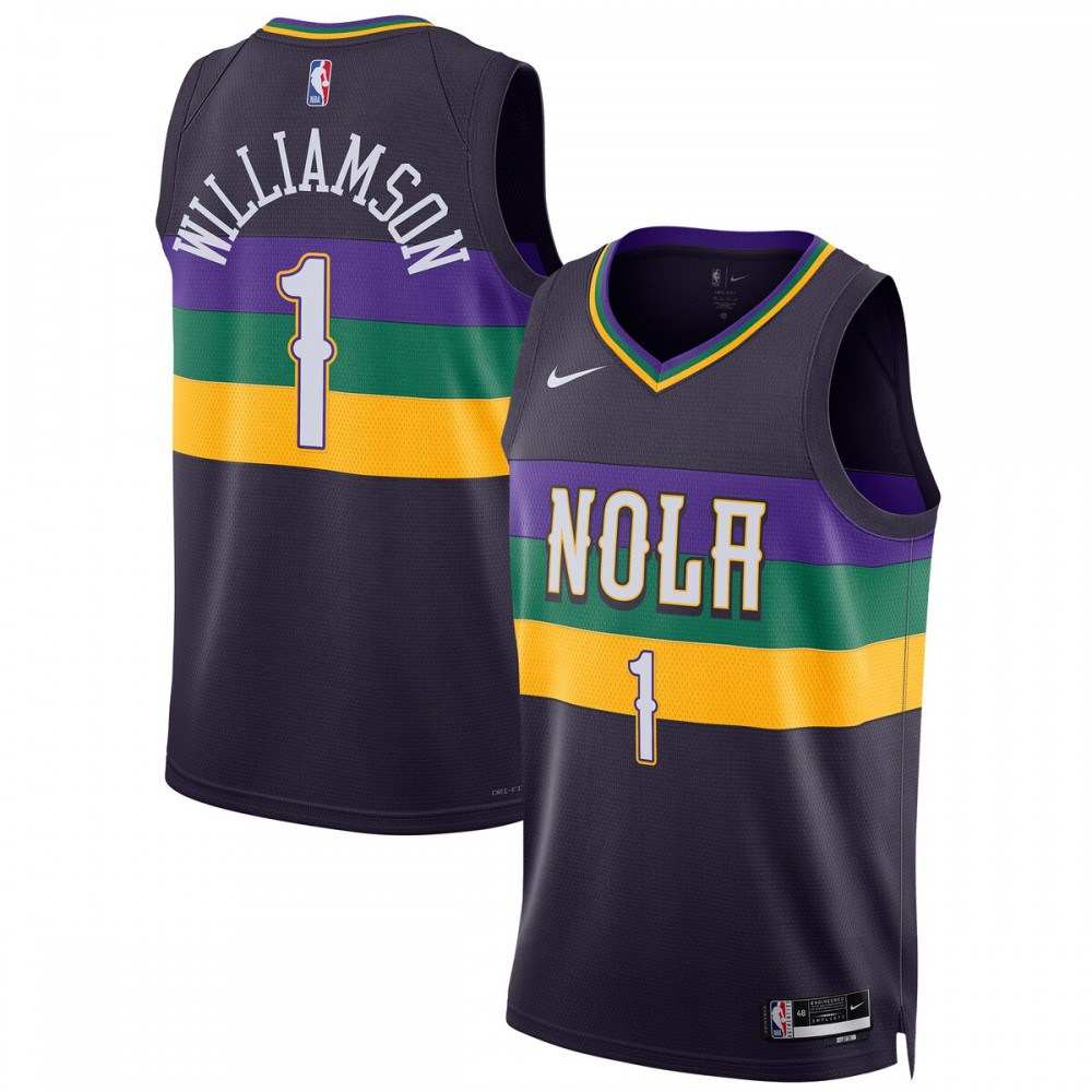 Men's New Orleans Pelicans 2022/23 Purple City Swingman Jersey