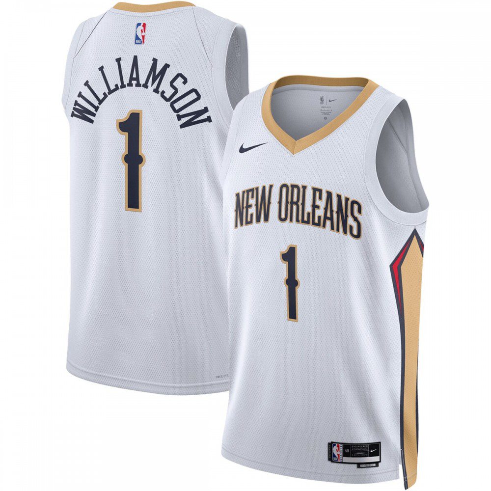 Men's New Orleans Pelicans 2022/23 White Swingman Jersey