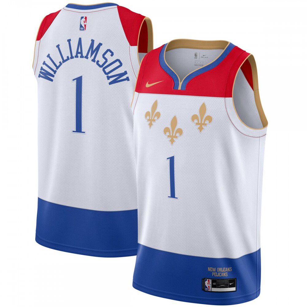 Men's New Orleans Pelicans 2020/21 White City Player Jersey