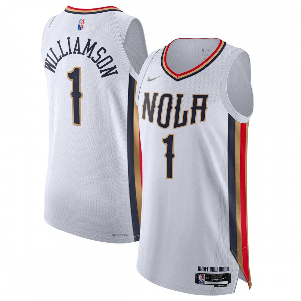 Men's New Orleans Pelicans 2021/22 White City Swingman Jersey