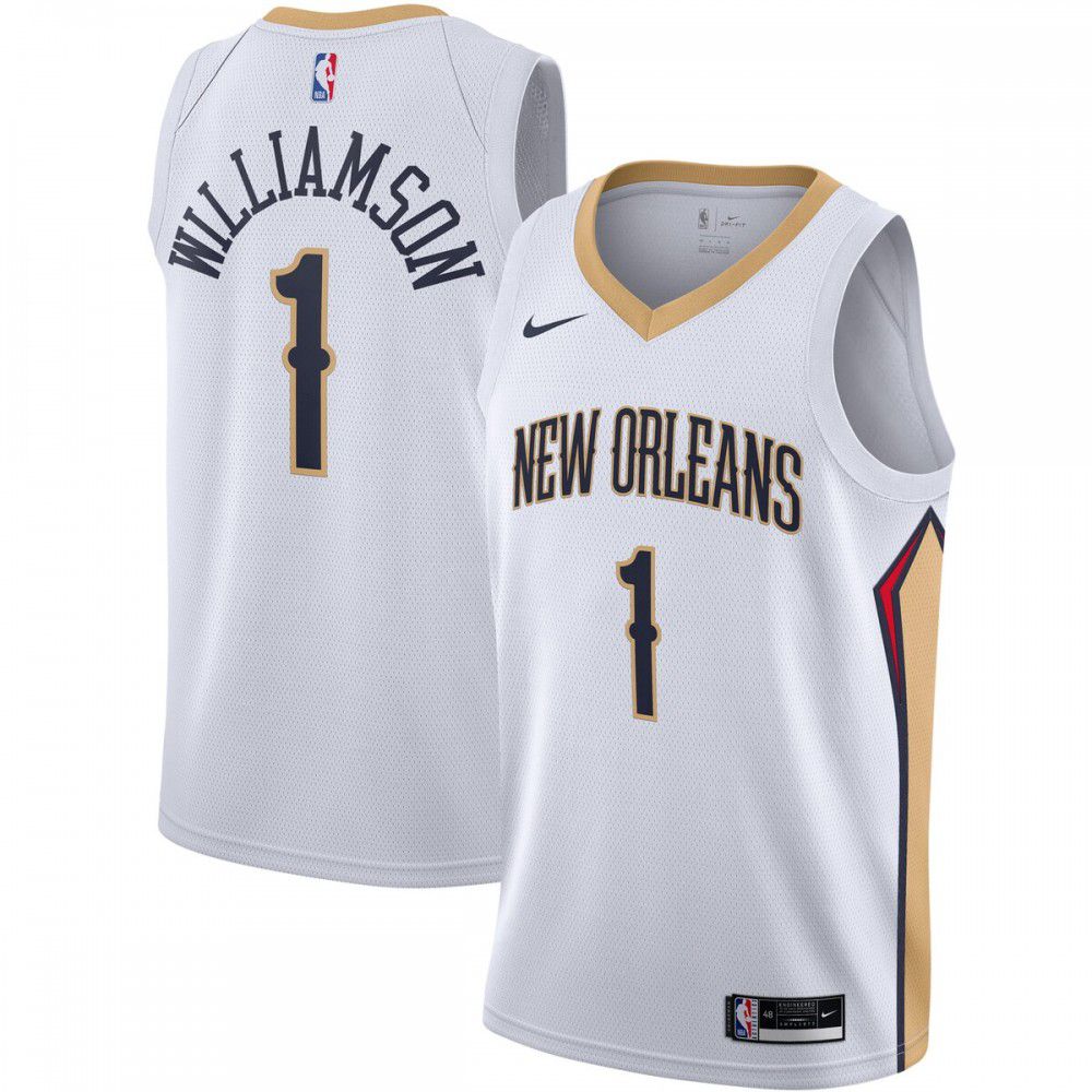 Men's New Orleans Pelicans 2020/21 White Swingman Jersey