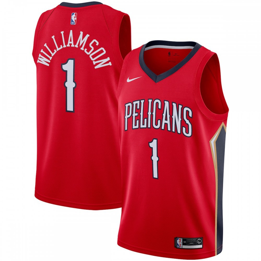 Men's New Orleans Pelicans 2019/20 Red Statement Swingman Jersey
