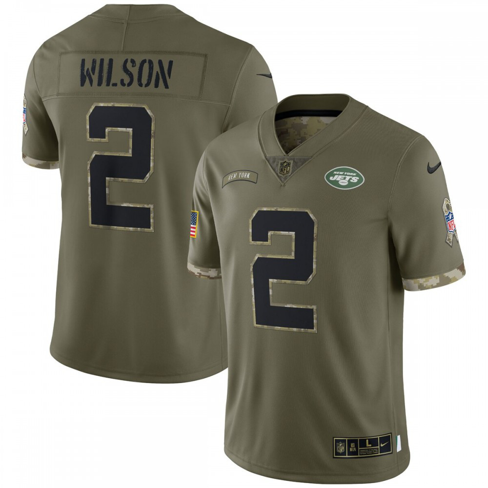 Women's New York Jets 2022 Olive Salute Limited Jersey
