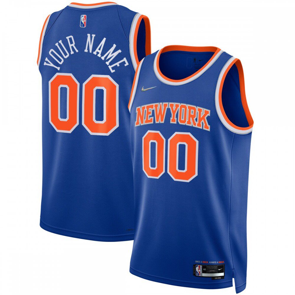 Kids' New York Knicks 2021/22 Blue Icon Swingman Jersey