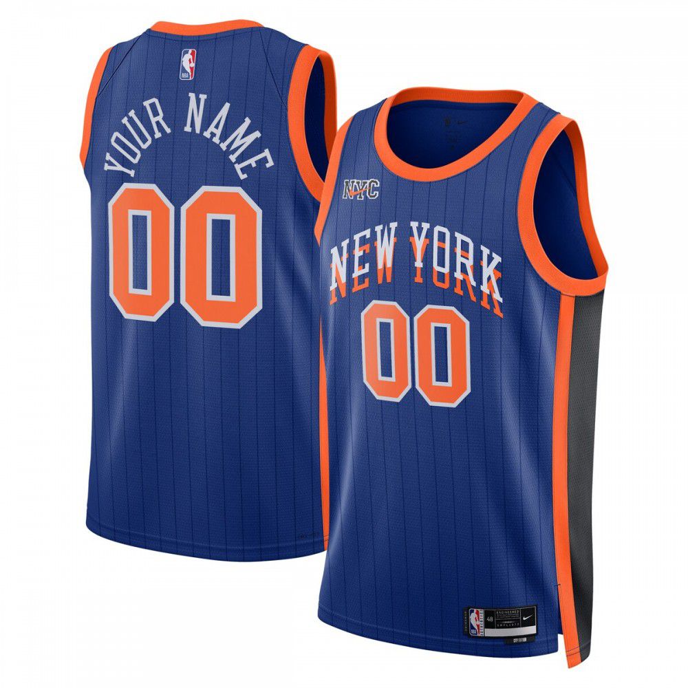 Men's New York Knicks 2023/24 Blue City Swingman Jersey