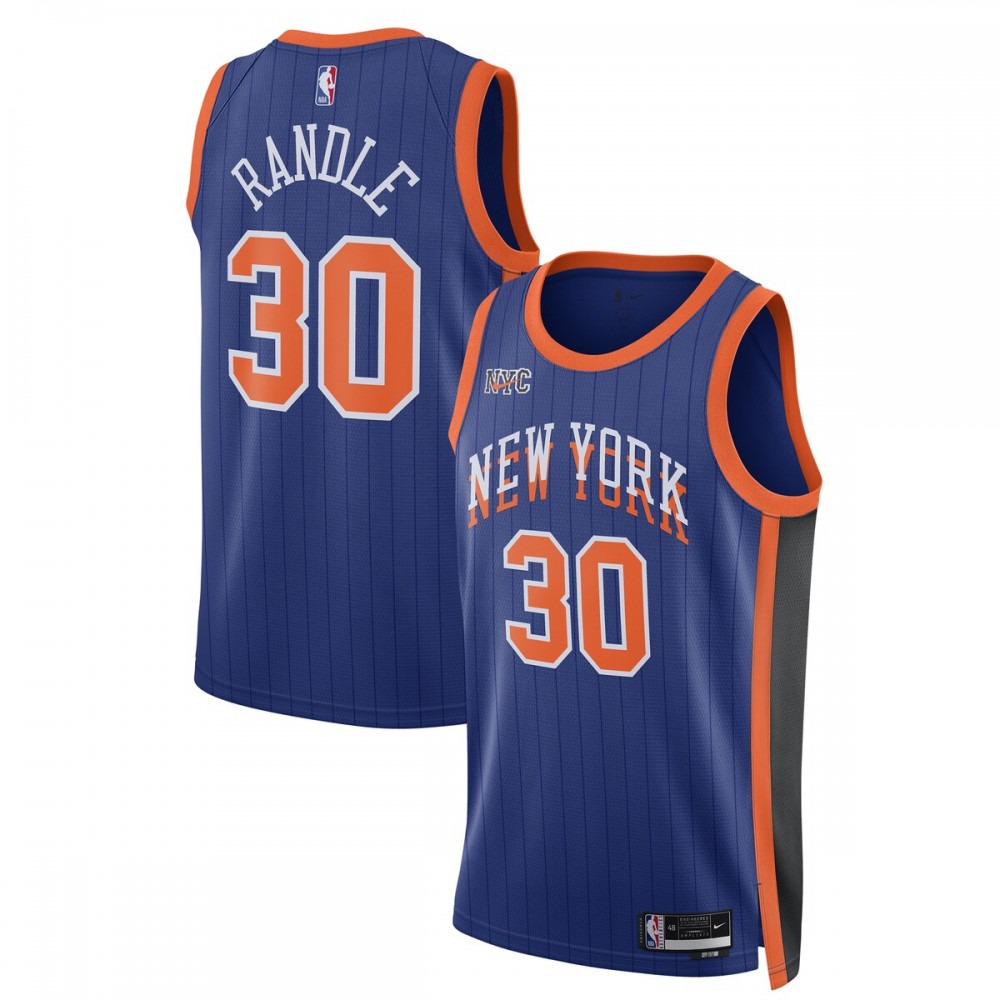 Men's New York Knicks 2023/24 Blue City Swingman Jersey
