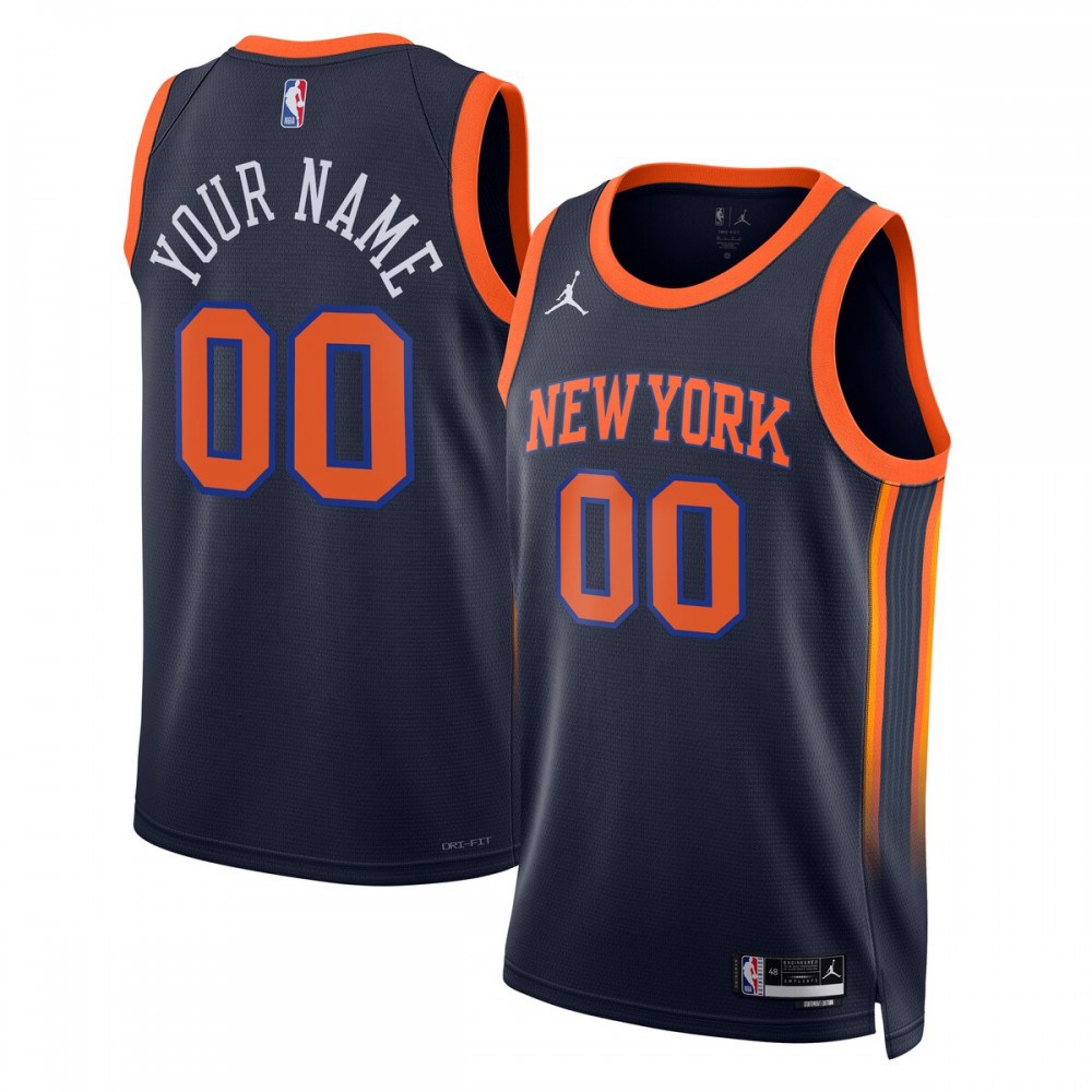 Kids' New York Knicks 2022/23 Navy Statement Swingman Jersey