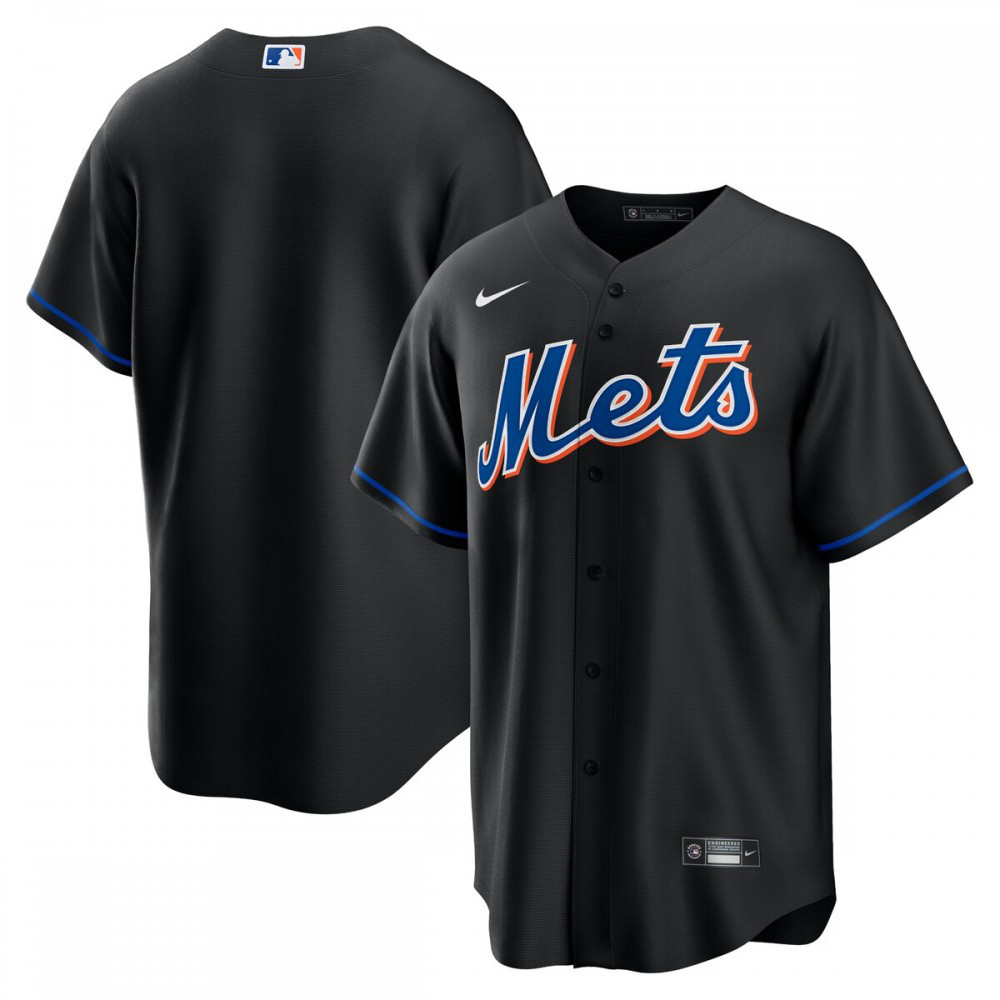 Kids' New York Mets 2022 Black Replica Jersey