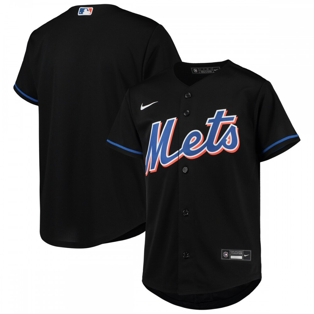 Men's New York Mets Black Replica Jersey