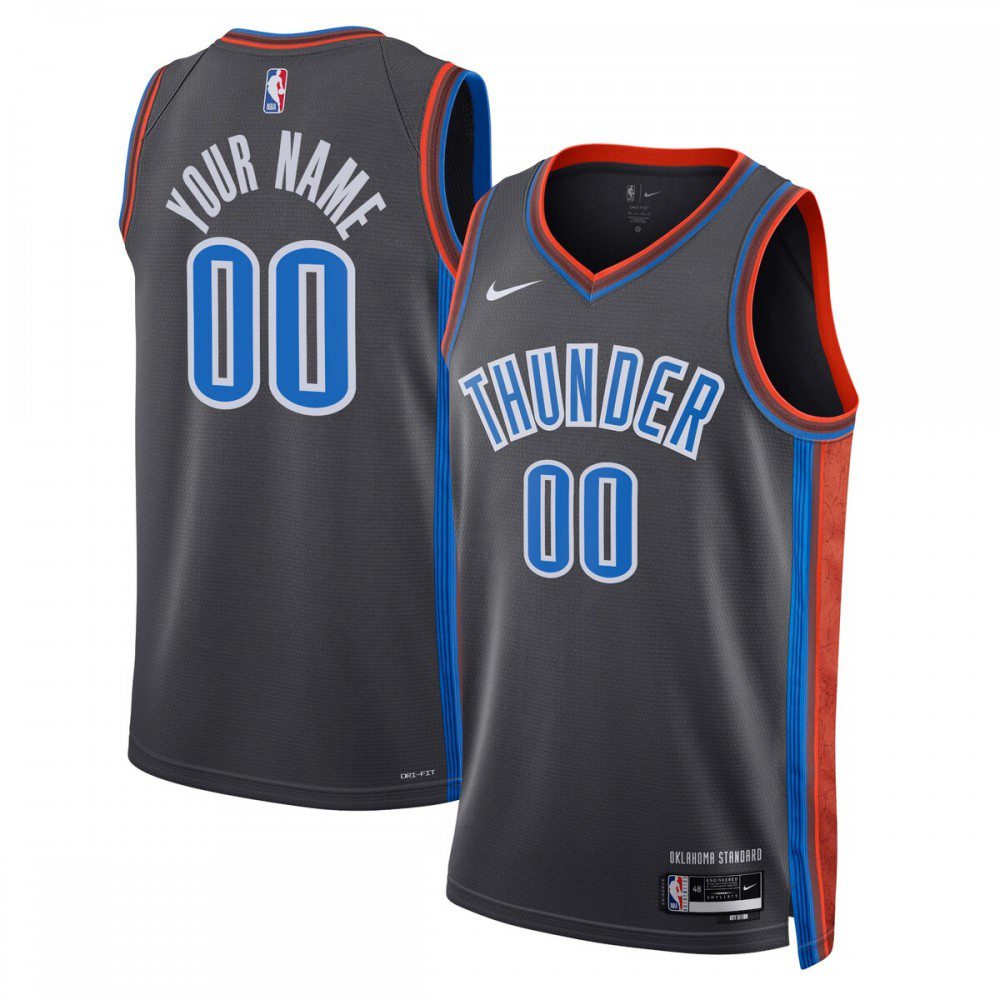 Men's Oklahoma City Thunder 2022/23 Black City Swingman Jersey