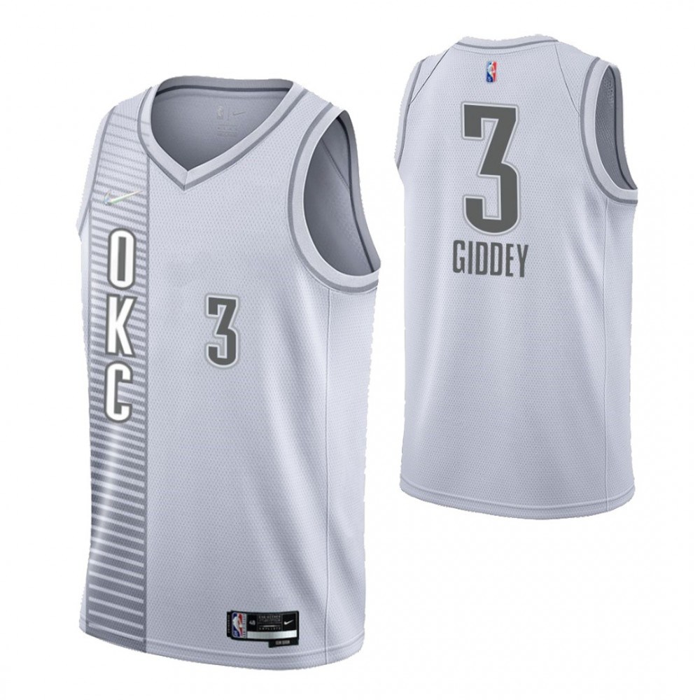 Men's Oklahoma City Thunder 2021/22 Gray City Swingman Jersey