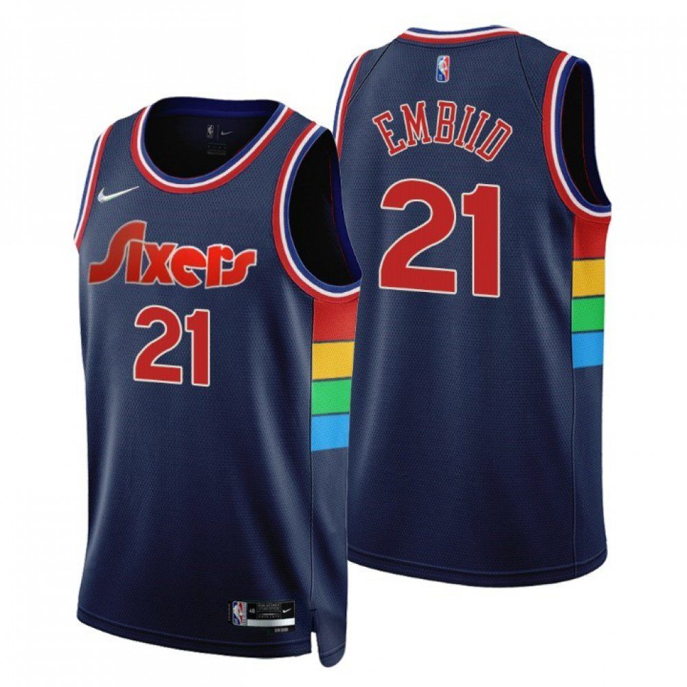 Women's Philadelphia 76ers 2021/22 Navy City Swingman Jersey