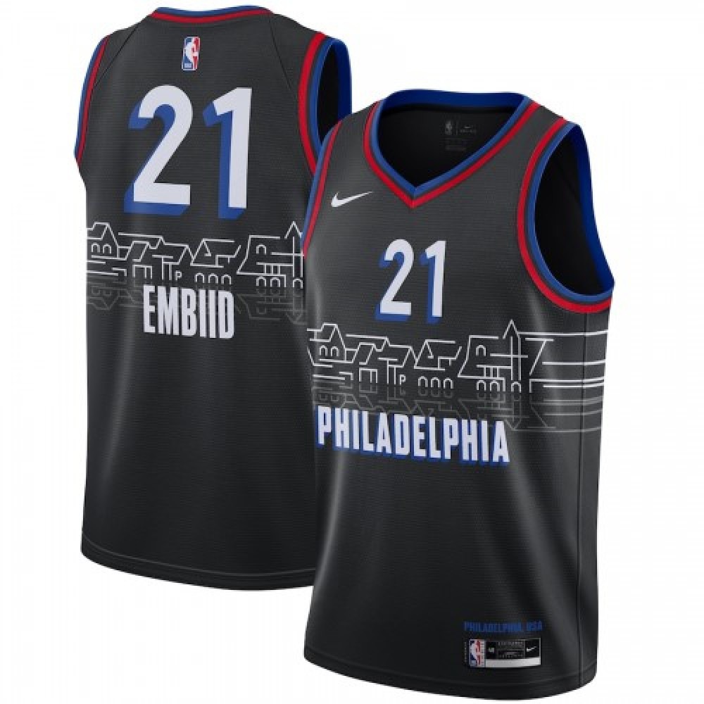 Women's Philadelphia 76ers 2020/21 Black City Player Jersey