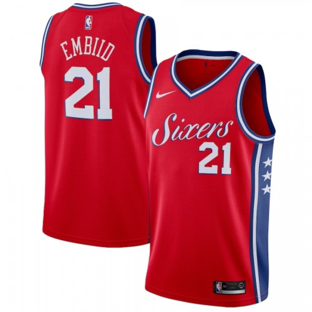 Kids' Philadelphia 76ers Red Statement Swingman Jersey