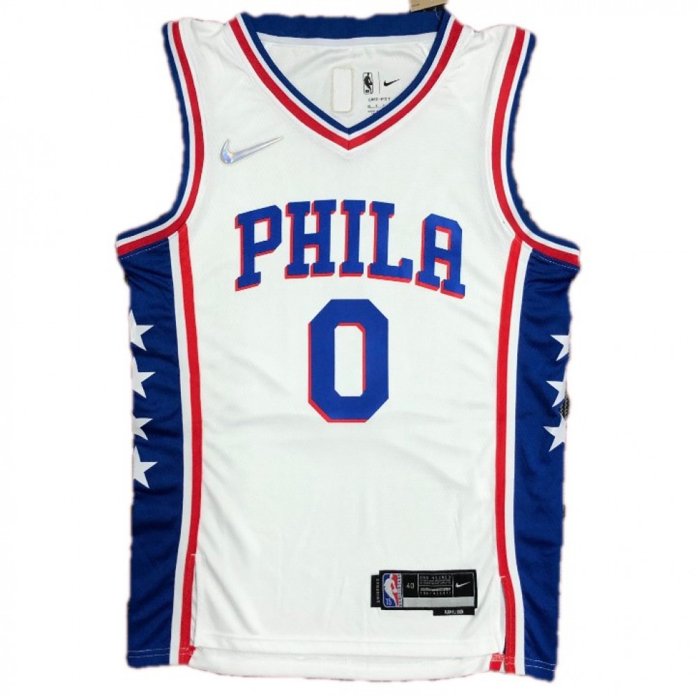 Kids' Philadelphia 76ers 2021/22 White Icon Swingman Jersey