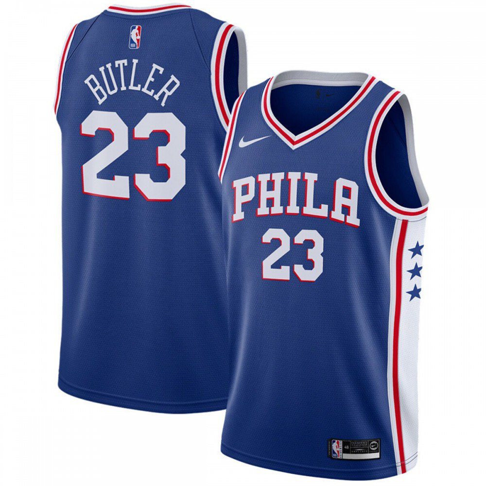 Men's Philadelphia 76ers Blue Icon Swingman Jersey