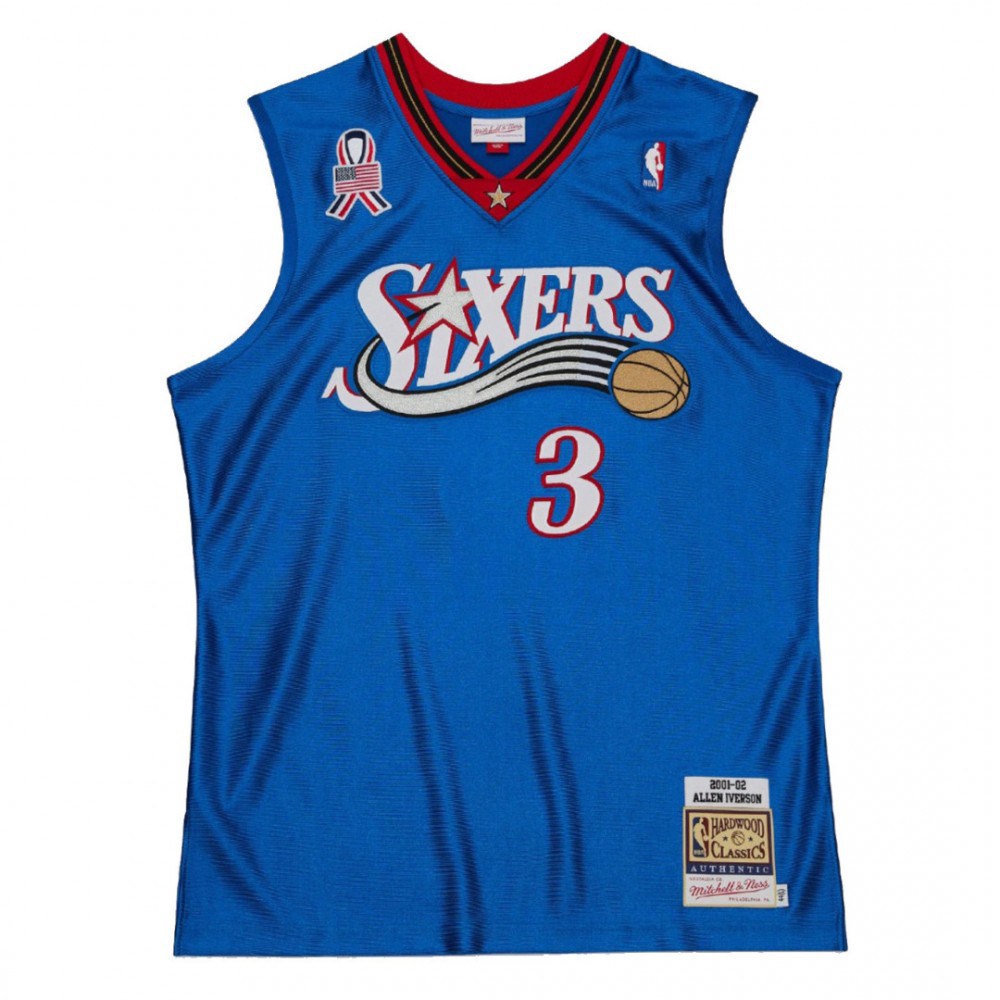Men's Philadelphia 76ers Blue Throwback Jersey