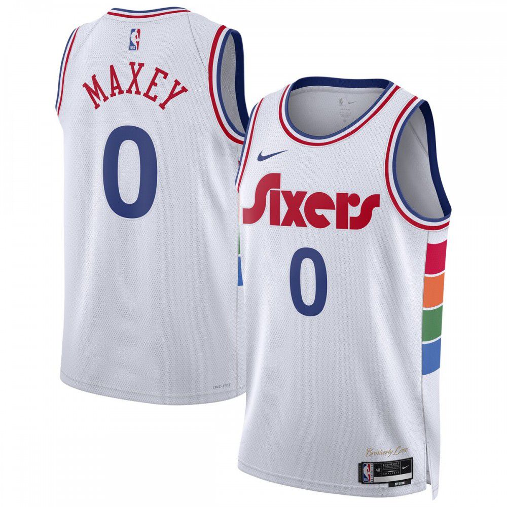 Men's Philadelphia 76ers 2024/25 White City Player Jersey