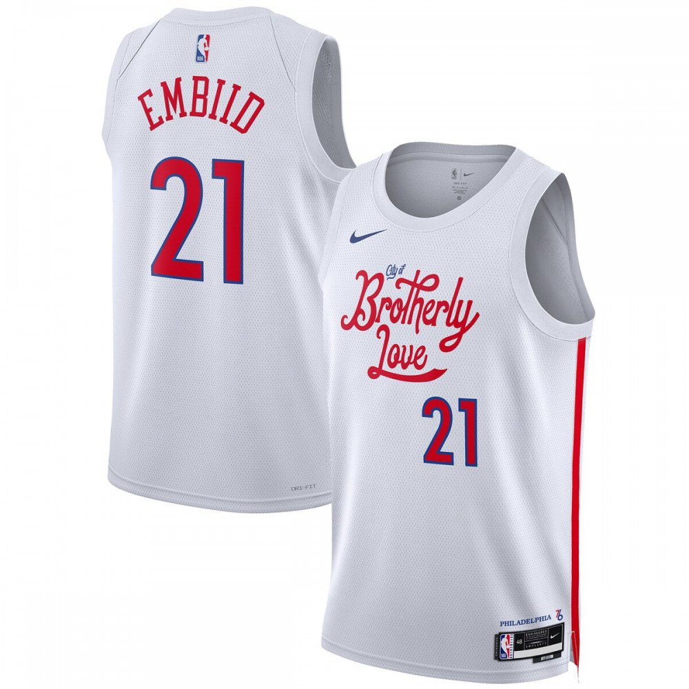 Kids' Philadelphia 76ers 2022/23 White City Swingman Jersey