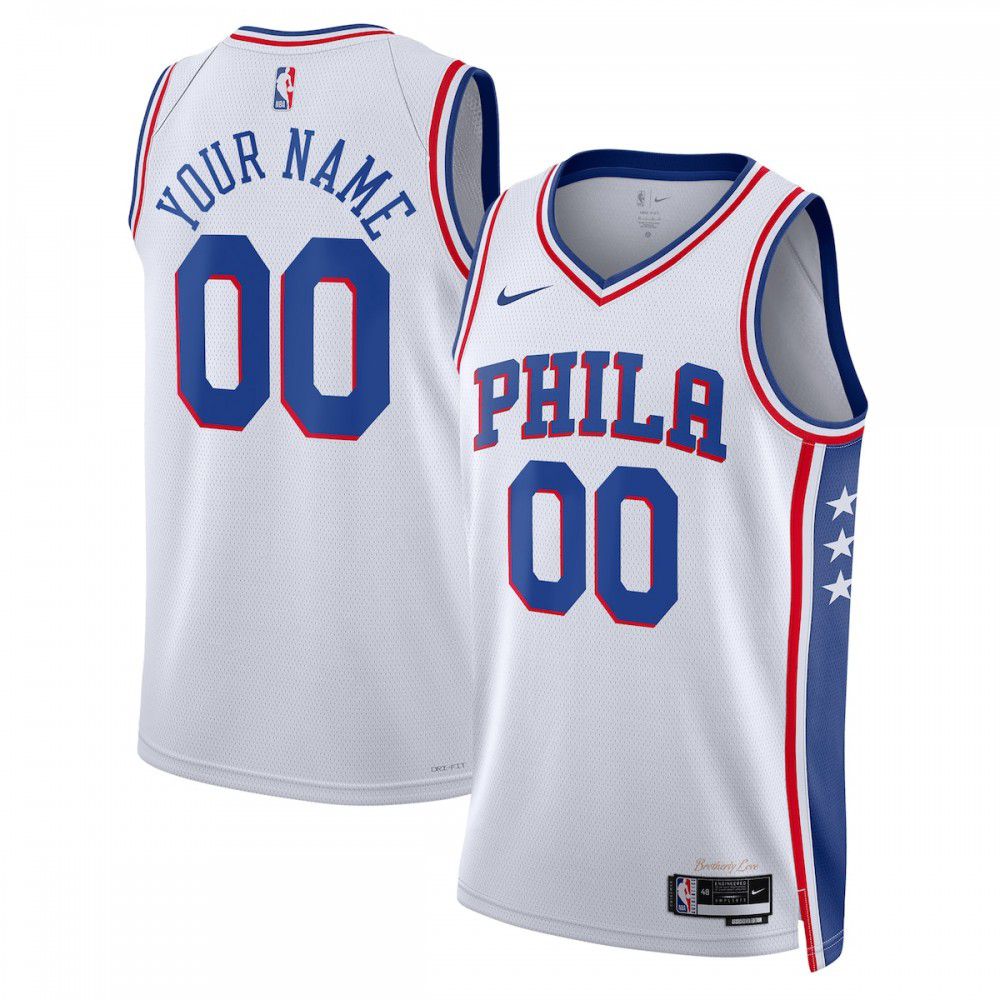 Kids' Philadelphia 76ers 2022/23 White Swingman Jersey