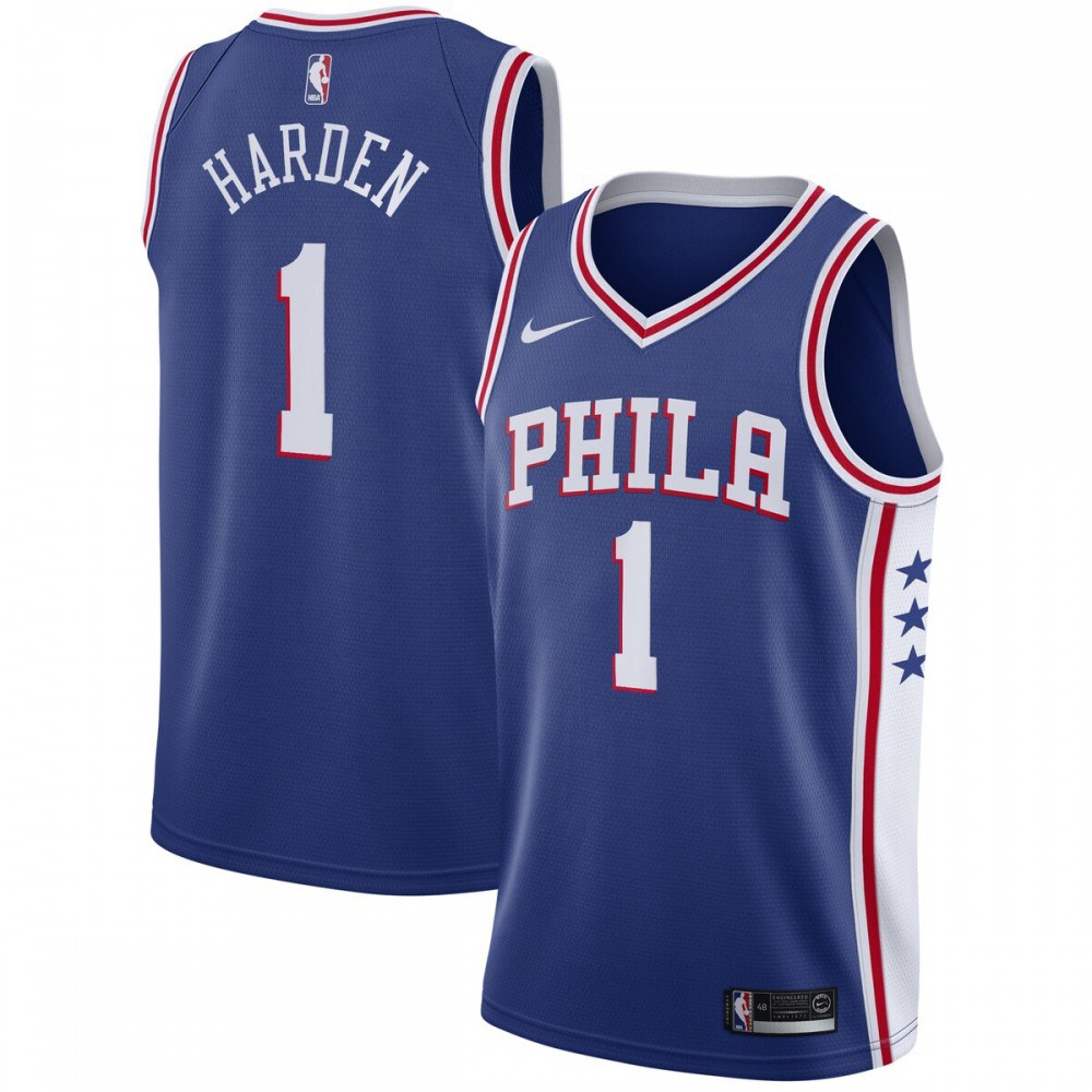 Kids' Philadelphia 76ers 2021/22 Royal Icon Swingman Jersey