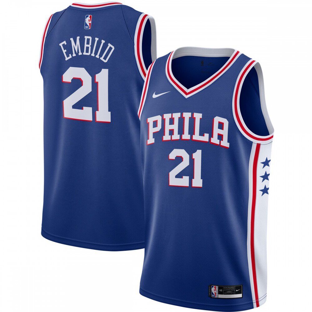 Men's Philadelphia 76ers 2020/21 Royal Icon Swingman Jersey