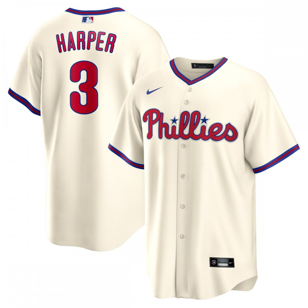 Women's Philadelphia Phillies Cream Player Jersey