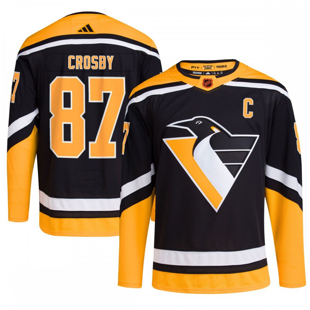Kids' Pittsburgh Penguins Black Retro Player Jersey
