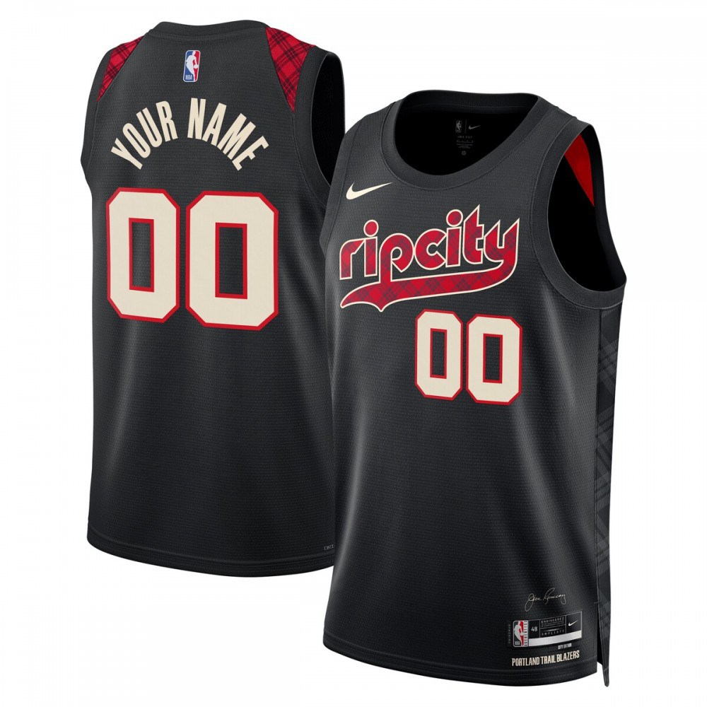 Men's Portland Trail Blazers 2023/24 Black City Swingman Jersey