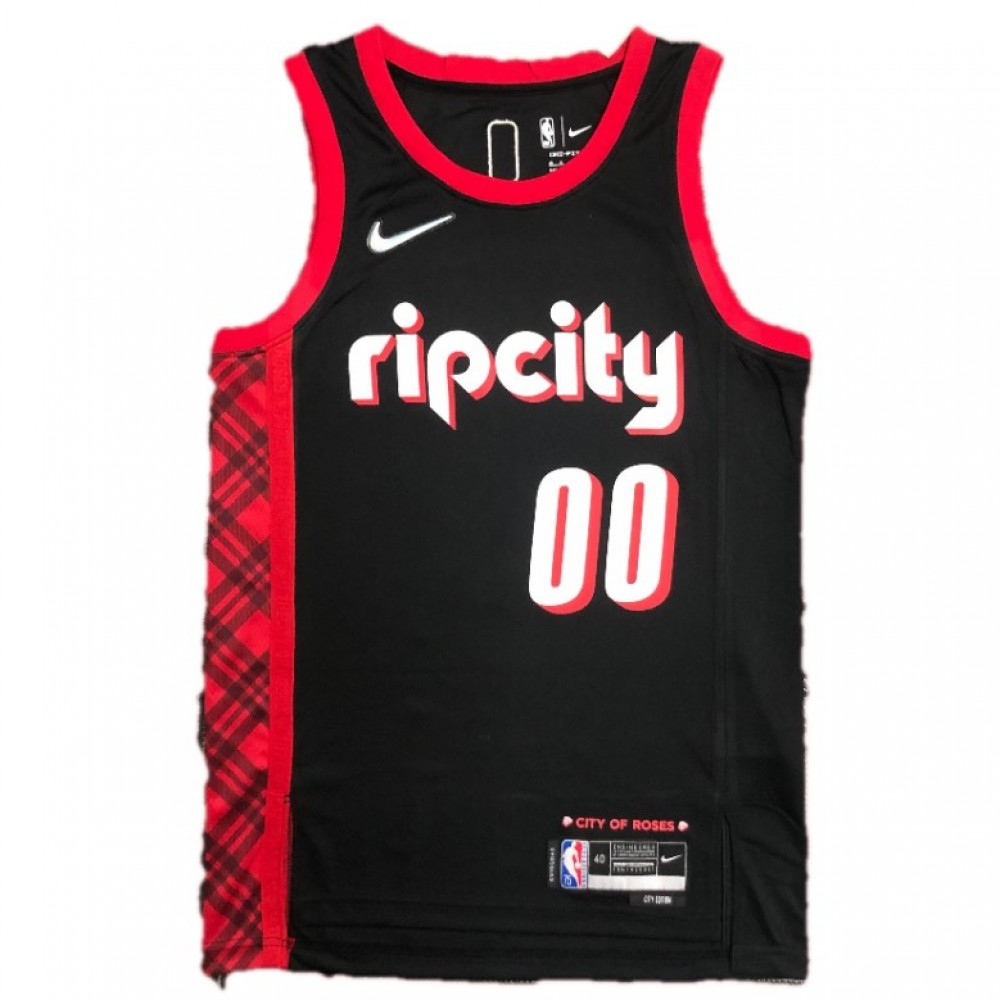 Men's Portland Trail Blazers 2021/22 Black City Swingman Jersey