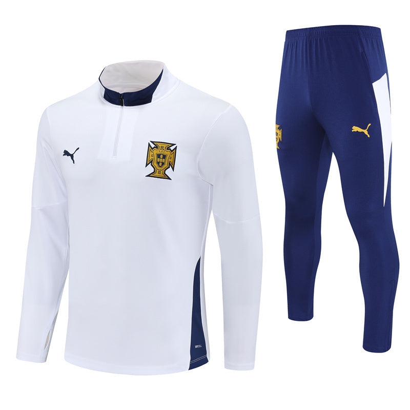 Kids' Portugal 2025/26 White Training Tracksuit